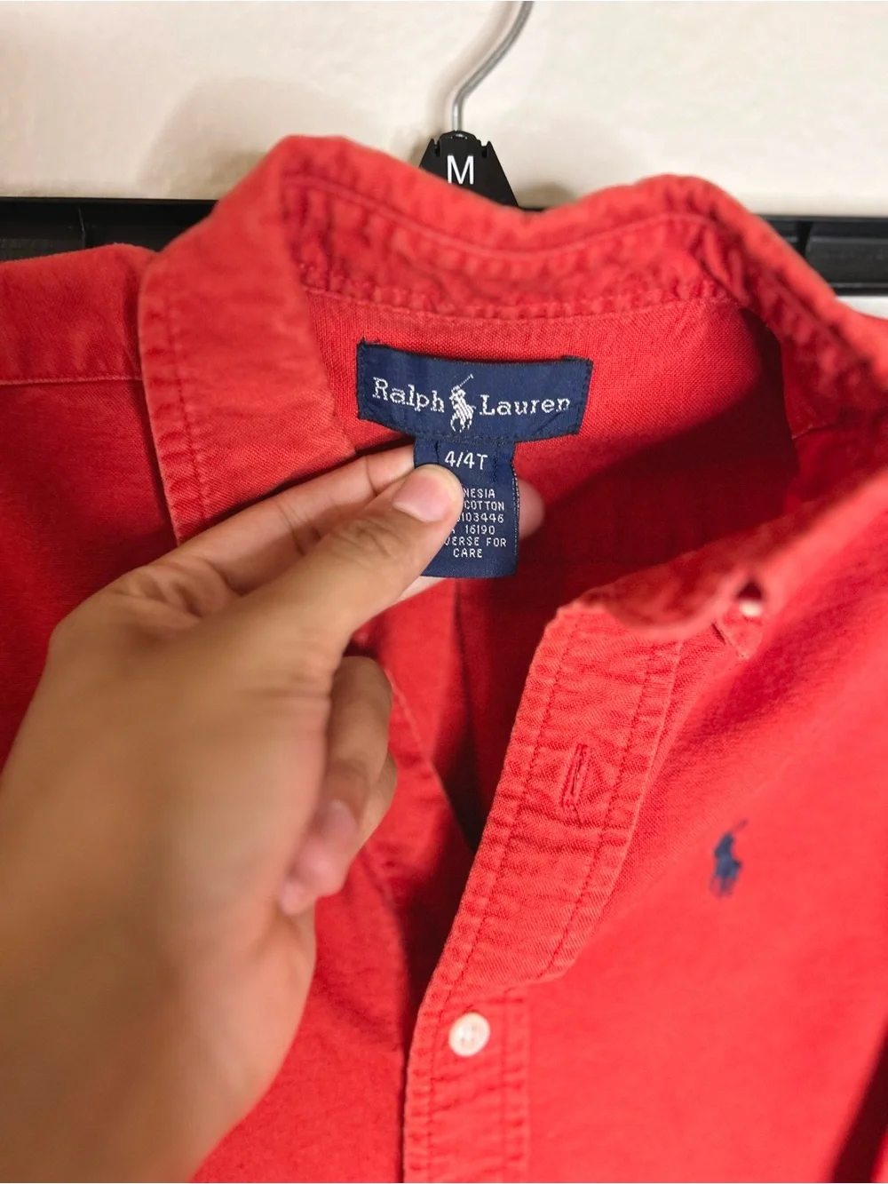 Boys - Ralph Lauren Red Button-Down Shirt Polo (4T)